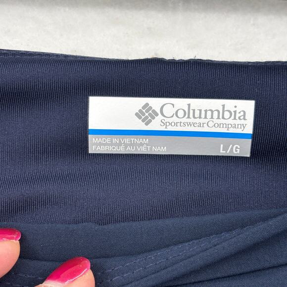 Columbia Shorts Womens Size L Blue Pull On Stretch Zip Pockets High Rise - Picture 3 of 10